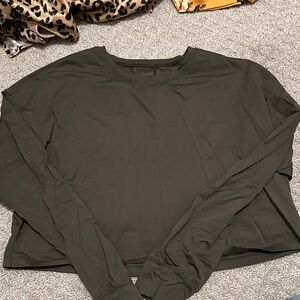 Lululemon Athletica Dark Green Long Sleeve Top